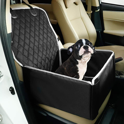 TOOZEY DOG CAR SEAT FOR SMALL MEDIUM DOGS, DOG BOOSTER CAR SEATS WITH STURDY SIDES, WATERPROOF, NON SLIP DOG CAR SEAT