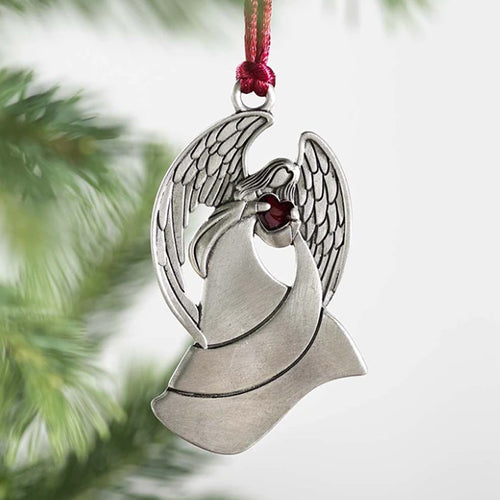 SOLID PEWTER CHRISTMAS TREE ORNAMENT